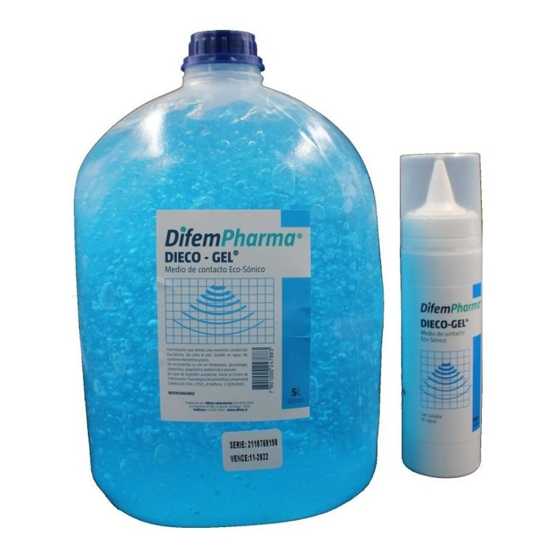 GENERICO - Gel Conductor Ultrasonido Dieco-gel- Bidón 5lt + Disp 250cc