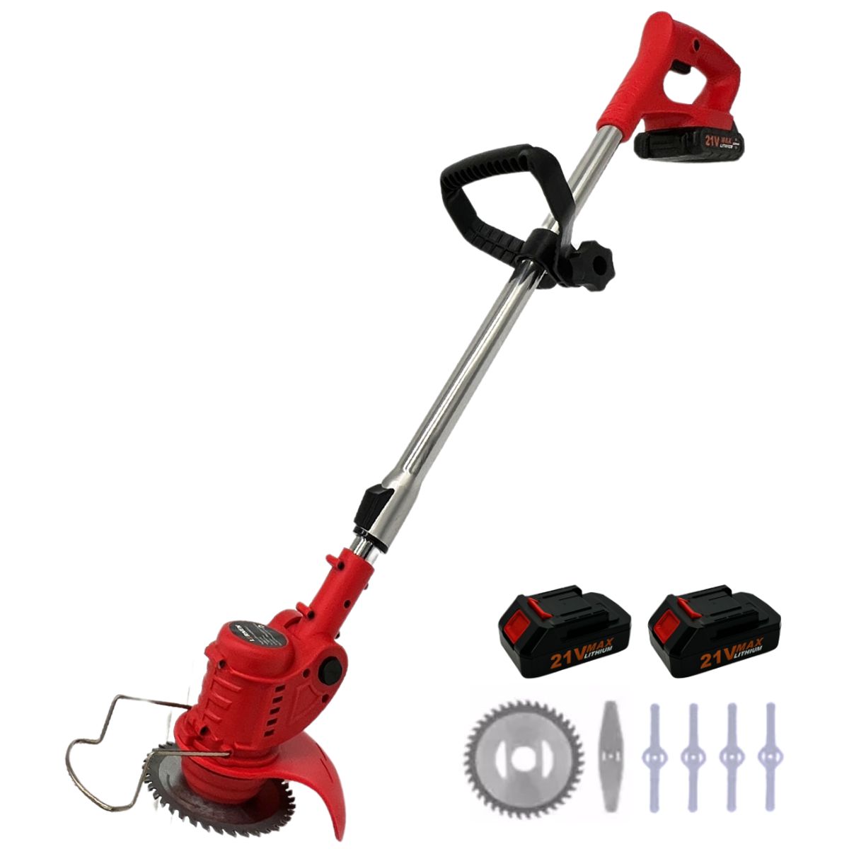 LERNEN - Orilladora De Pasto Telescópica Lernen + 2 Baterías