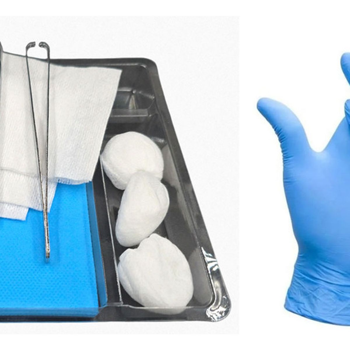 GENERICO - Kit De Curación Estéril Desechable con guantes de nitrilo x 50 unids.