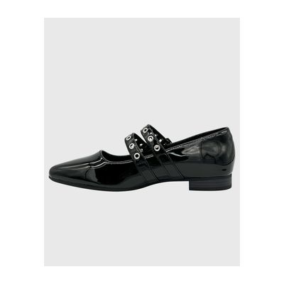 Imagen 2 del producto Ballerina para Mujer con Hebilla de Punta Redonda de Charol Negro