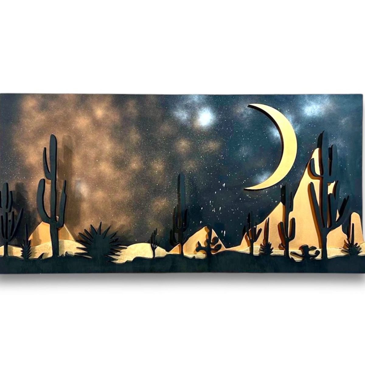 GENERICO - Cuadro Desierto Estrellado 3D