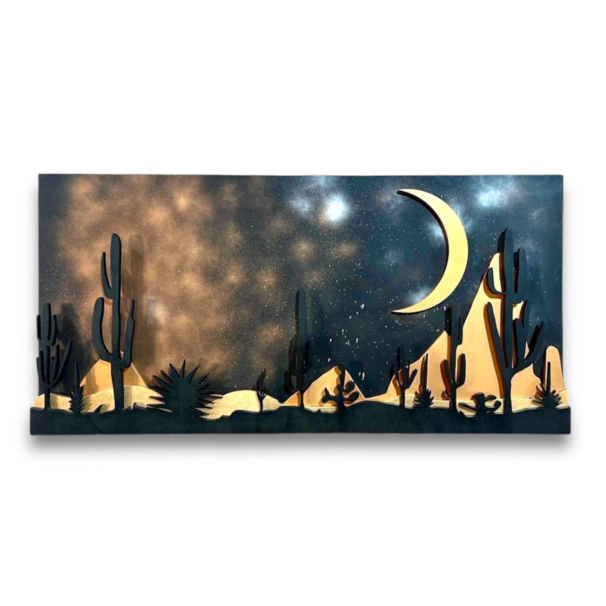 GENERICO - Cuadro Desierto Estrellado 3D