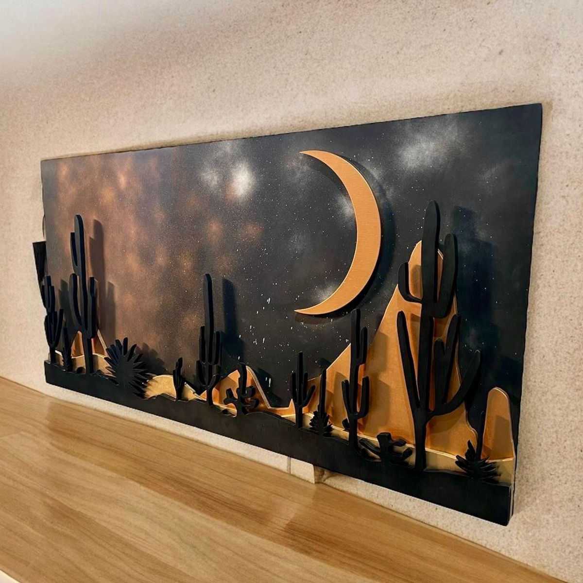 GENERICO - Cuadro Desierto Estrellado 3D