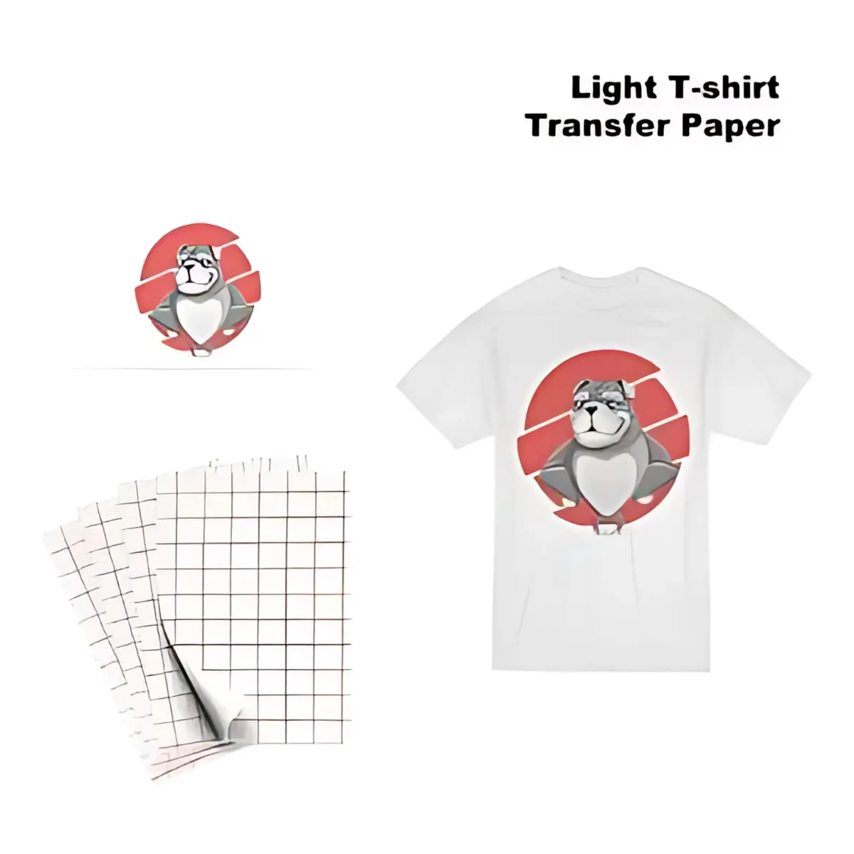 GENERICO - Papel Transfer Telas Claras Poleras Claras 20 Hojas A4 125g