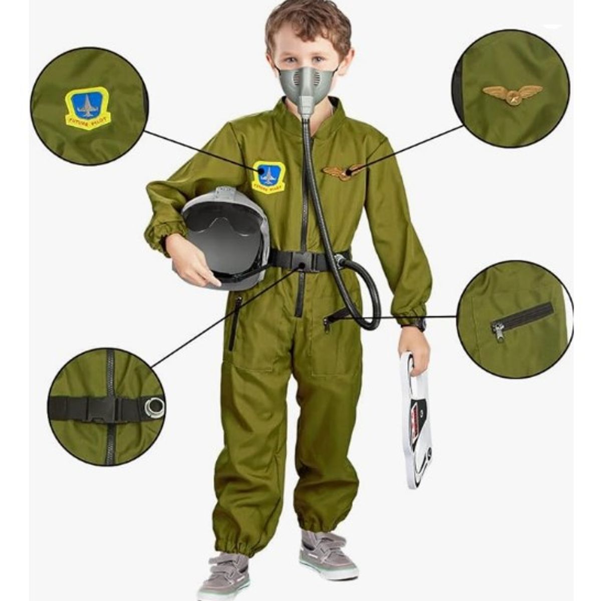 JUGUETON - Disfraz y Accesorios Piloto Avión Combate