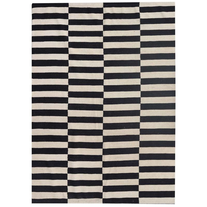 RUGS CL - Kilim Moderno Blanco y Negro 179x233cm 5599KP