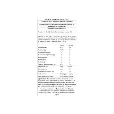 Imagen 2 del producto CREATINA MONOHIDRATADA 1KG COLA -