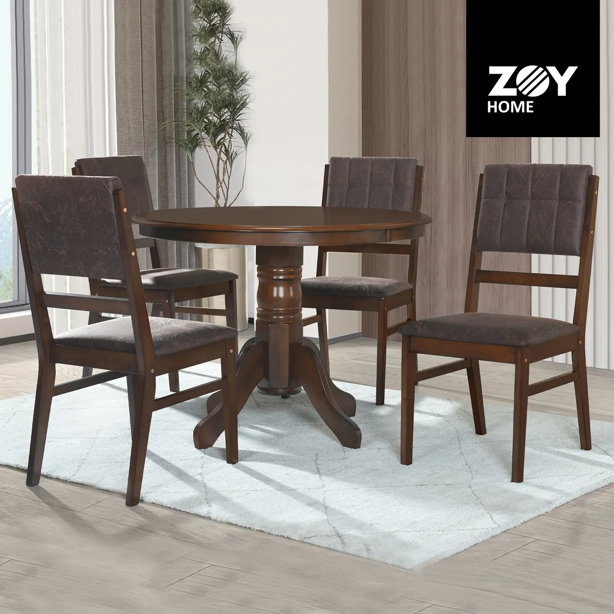 WDS HOME - Juego de Comedor Rodas 4 Sillas