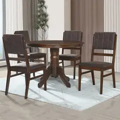 GENERICO - Juego de Comedor Rodas 4 Sillas