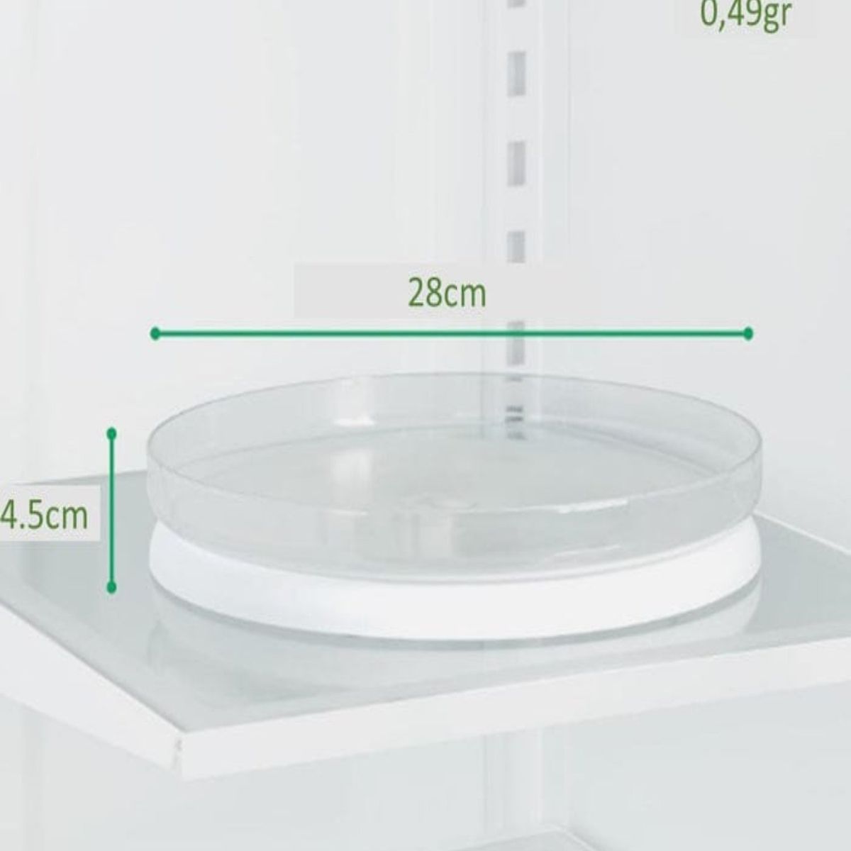 GENERICO - Organizador Giratorio 360 Acrílico para Refrigerador