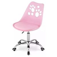 Silla Escritorio Eames Acolchada Tulip Infantil Rosada