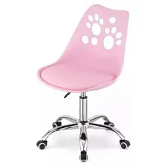 TODODESCUENTO - Silla Escritorio Eames Acolchada Tulip, Rosada, Huellas