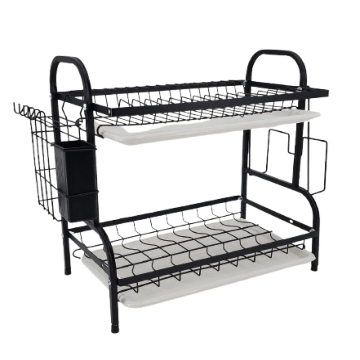 GENERICO - Organizador de Loza Escurridor 2 Niveles Negro Metal