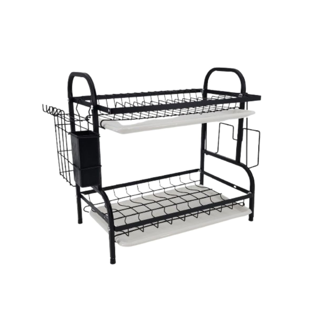 GENERICO - Organizador de Loza Escurridor 2 Niveles Negro Metal