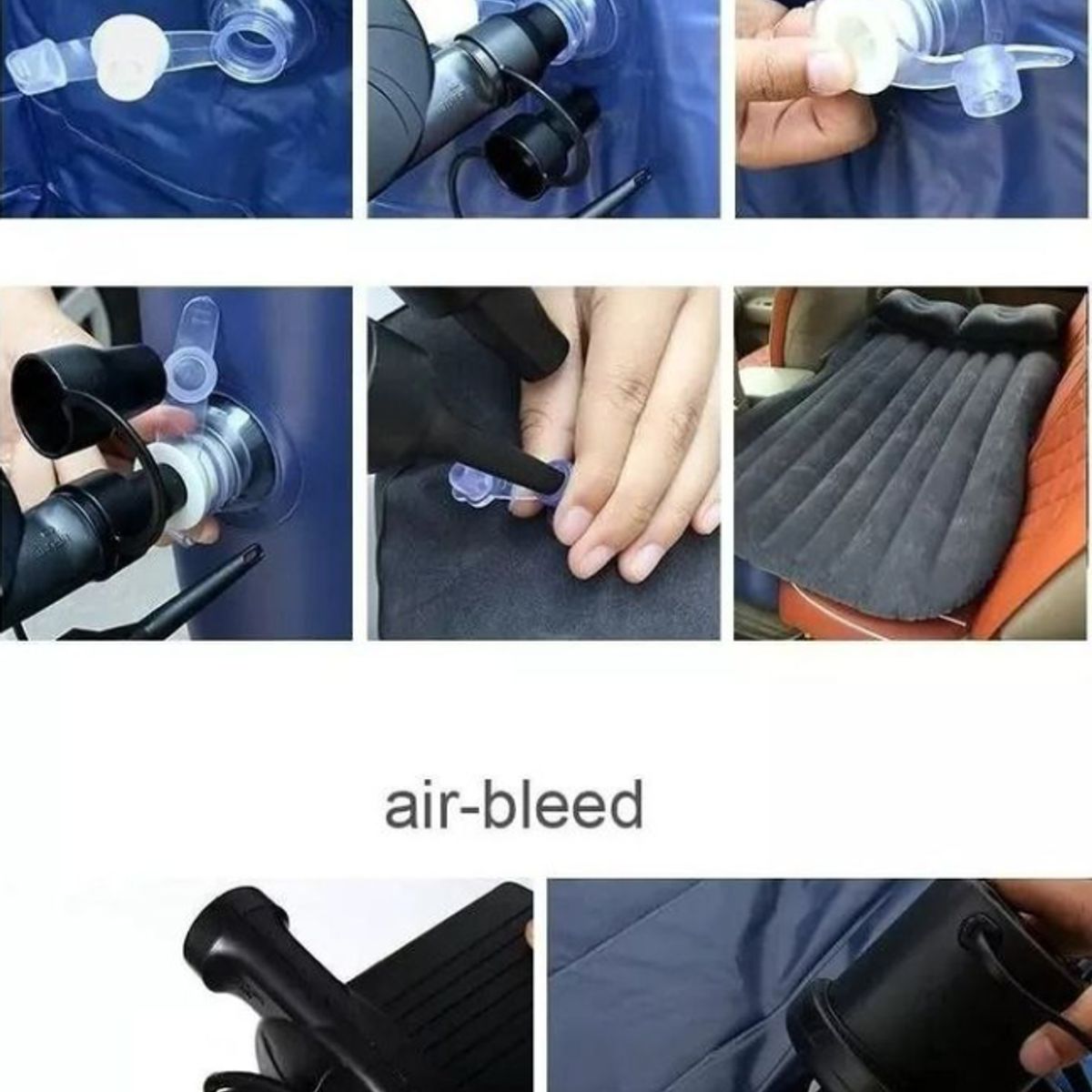 GENERICO - Colchón Inflable Eléctrico para Auto con sus accesorios