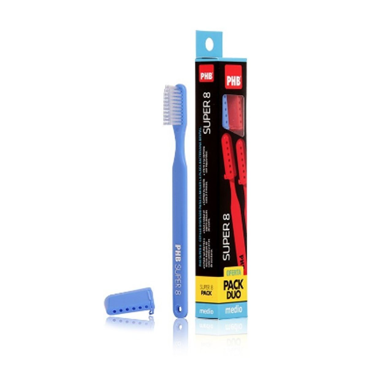 PHB - Cepillo Dental PHB® super 8 medio duo
