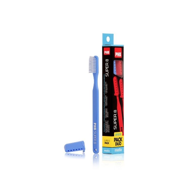 PHB - Cepillo Dental PHB® super 8 medio duo