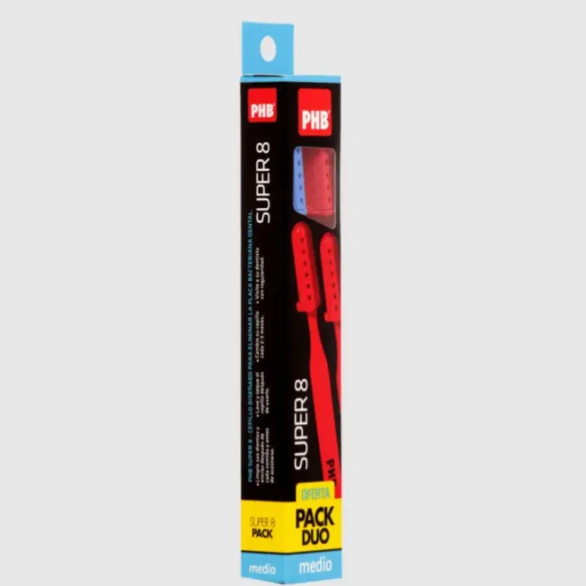 PHB - Cepillo Dental PHB® super 8 medio duo