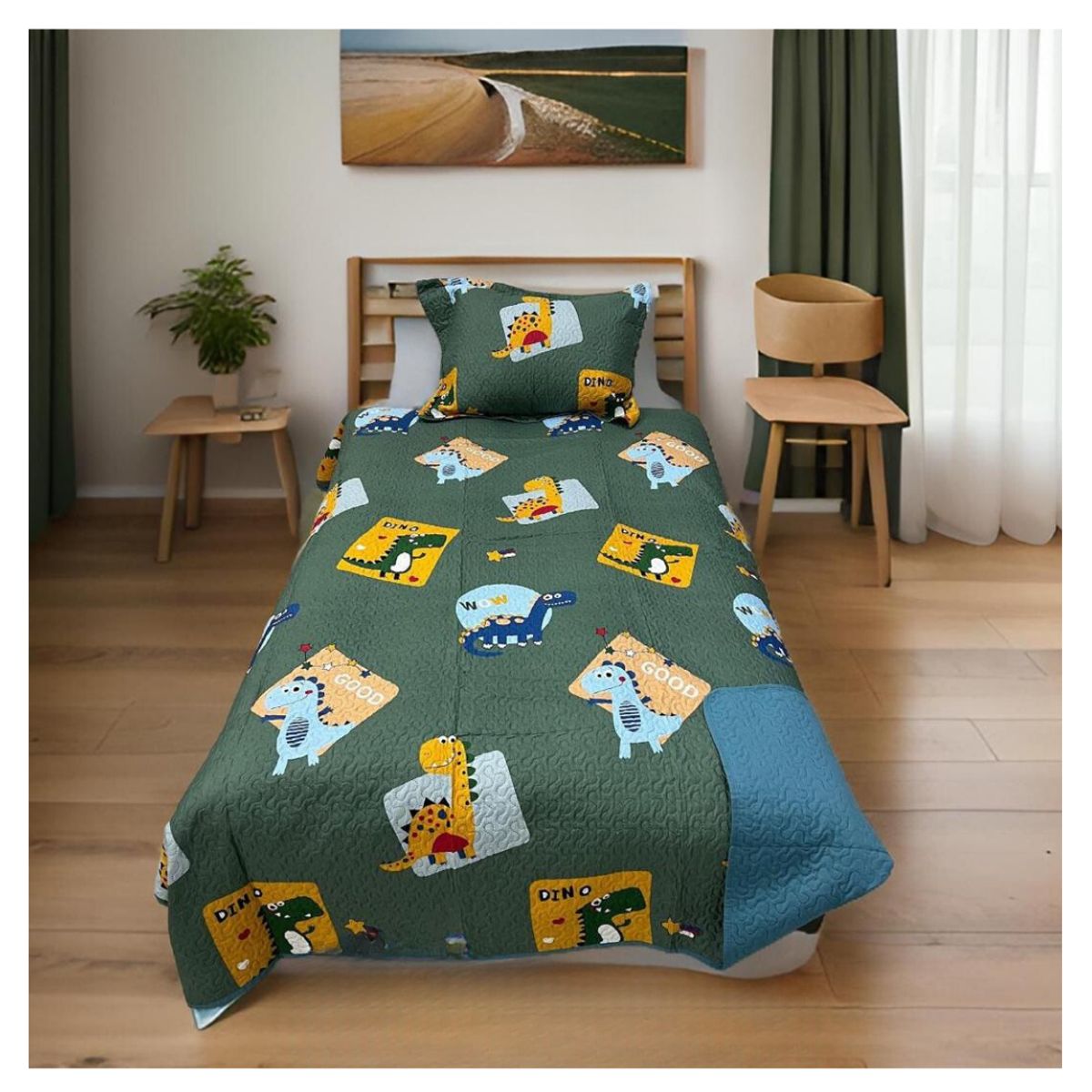 GENERICO - Cubrecama De Verano Infantil Delgado Quilt Plaza y Media