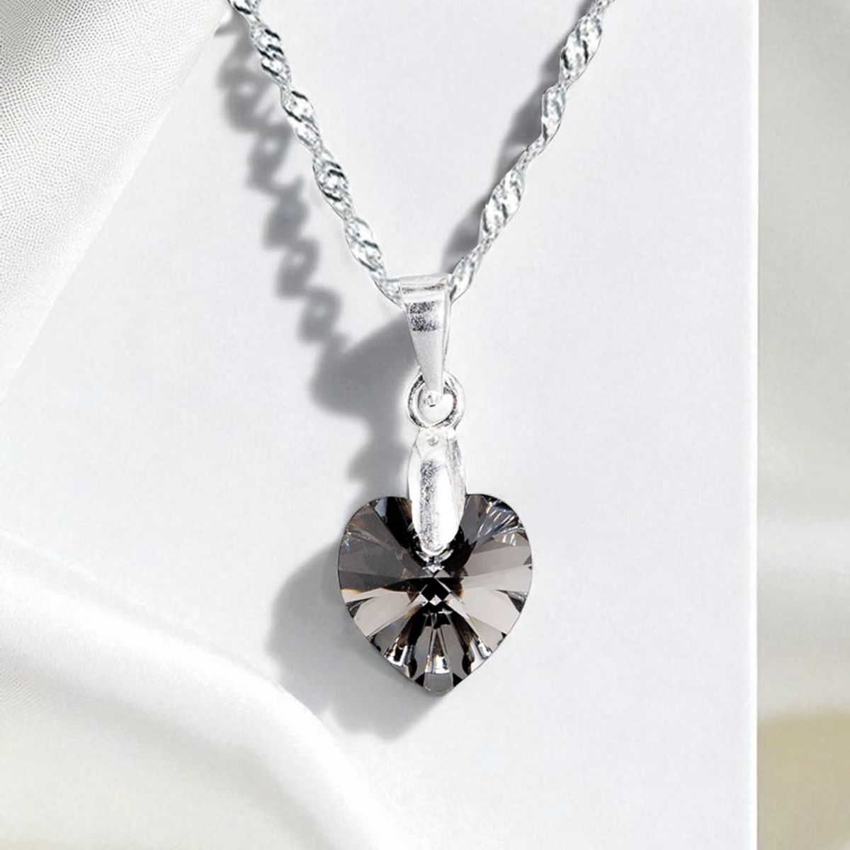 JOYAS MONTERO - Collar Romance Plata 925 creado con cristales de Swarovski® Silver Night