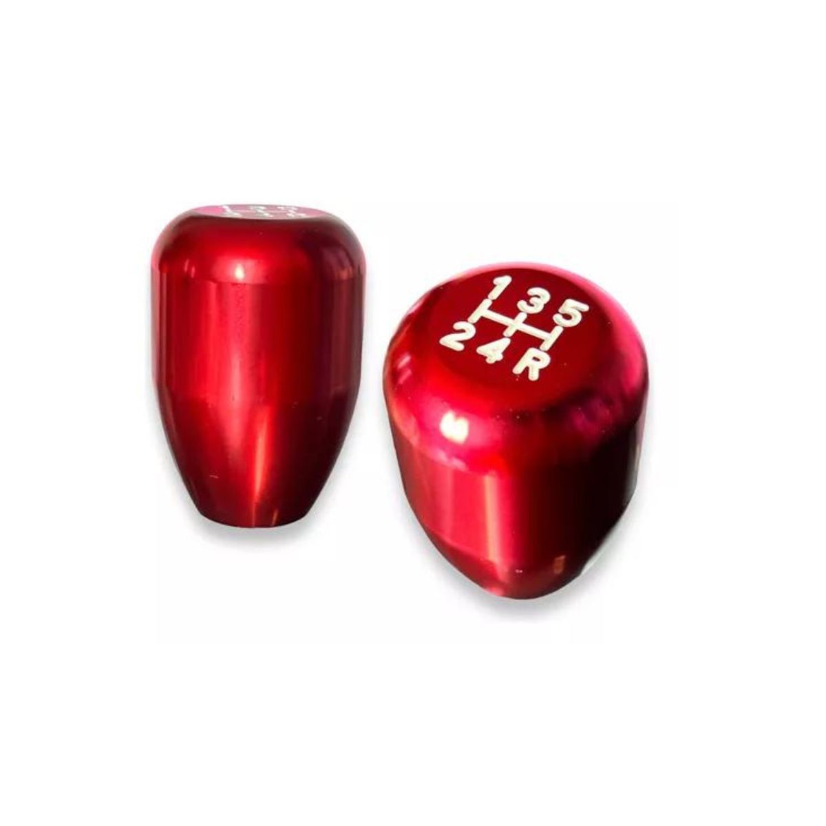 GENERICO - Pomo Palanca Cambios Color Rojo 5ta Tuning Universal