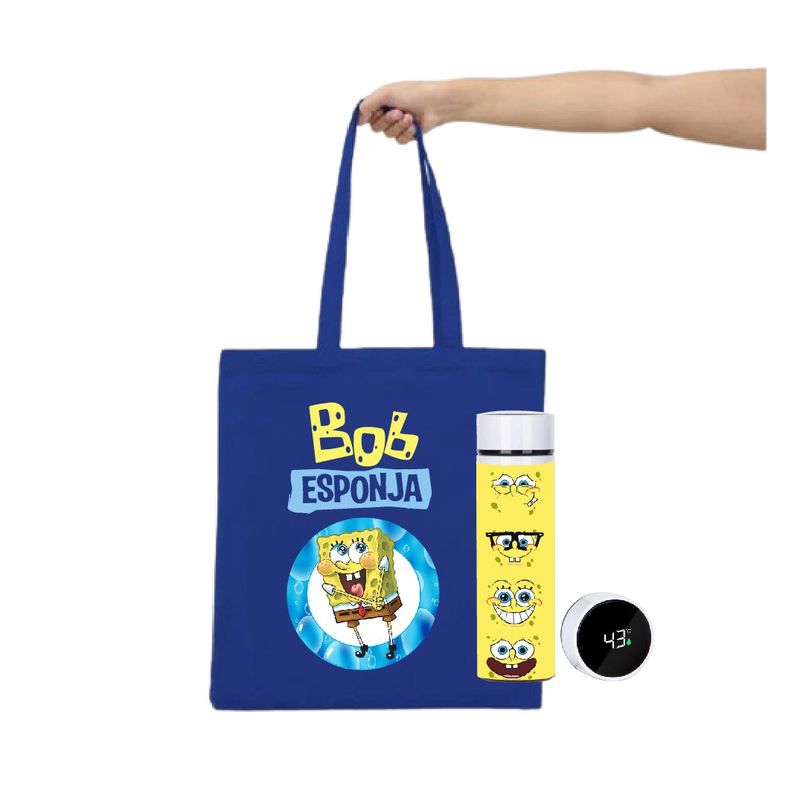 GENERICO - Bolso más termo led 450 ml estampado Estampado Bob Esponja