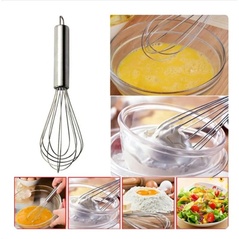 GENERICO - Batidor Mezclador De Acero 35Cm Reposteria Cocina
