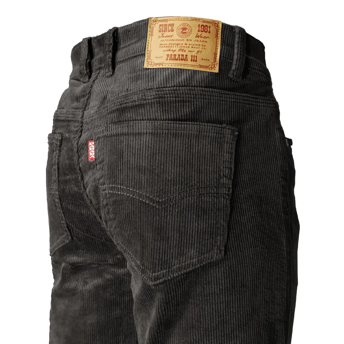 PARADA 111 - Pantalon Cotelé Recto Gris