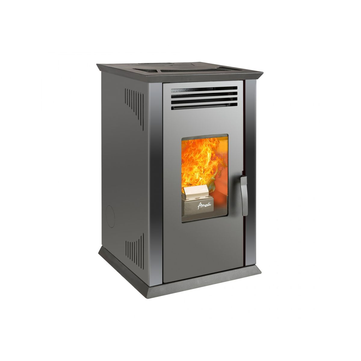 AMESTI - Calefactor a Pellet Amesti Italy 8100 plus Negro Satinado