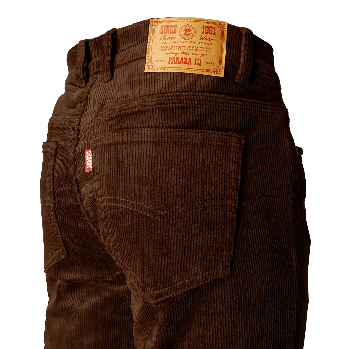 PARADA 111 - Pantalon Cotelé Recto Café