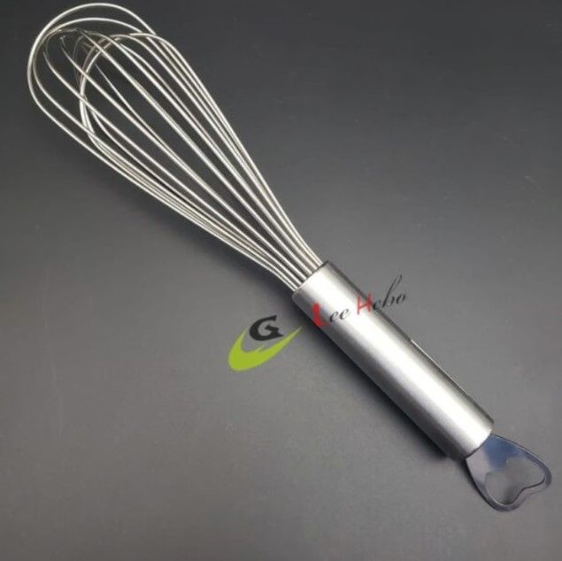 Batidor Mezclador De Acero 25Cm Reposteria Con Destapador