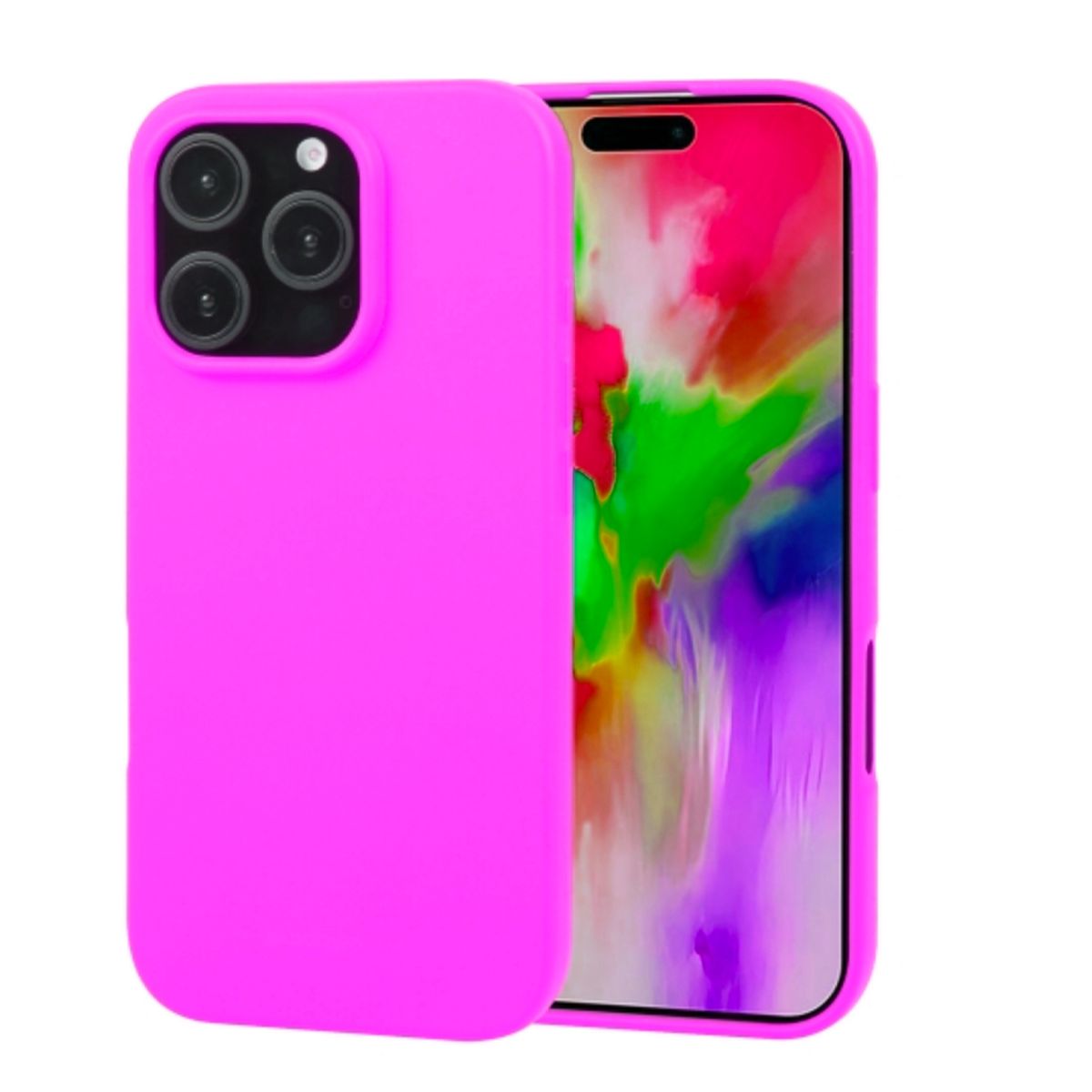 JOIGO - Carcasa Para iPhone 16 Pro Max Goma Fucsia