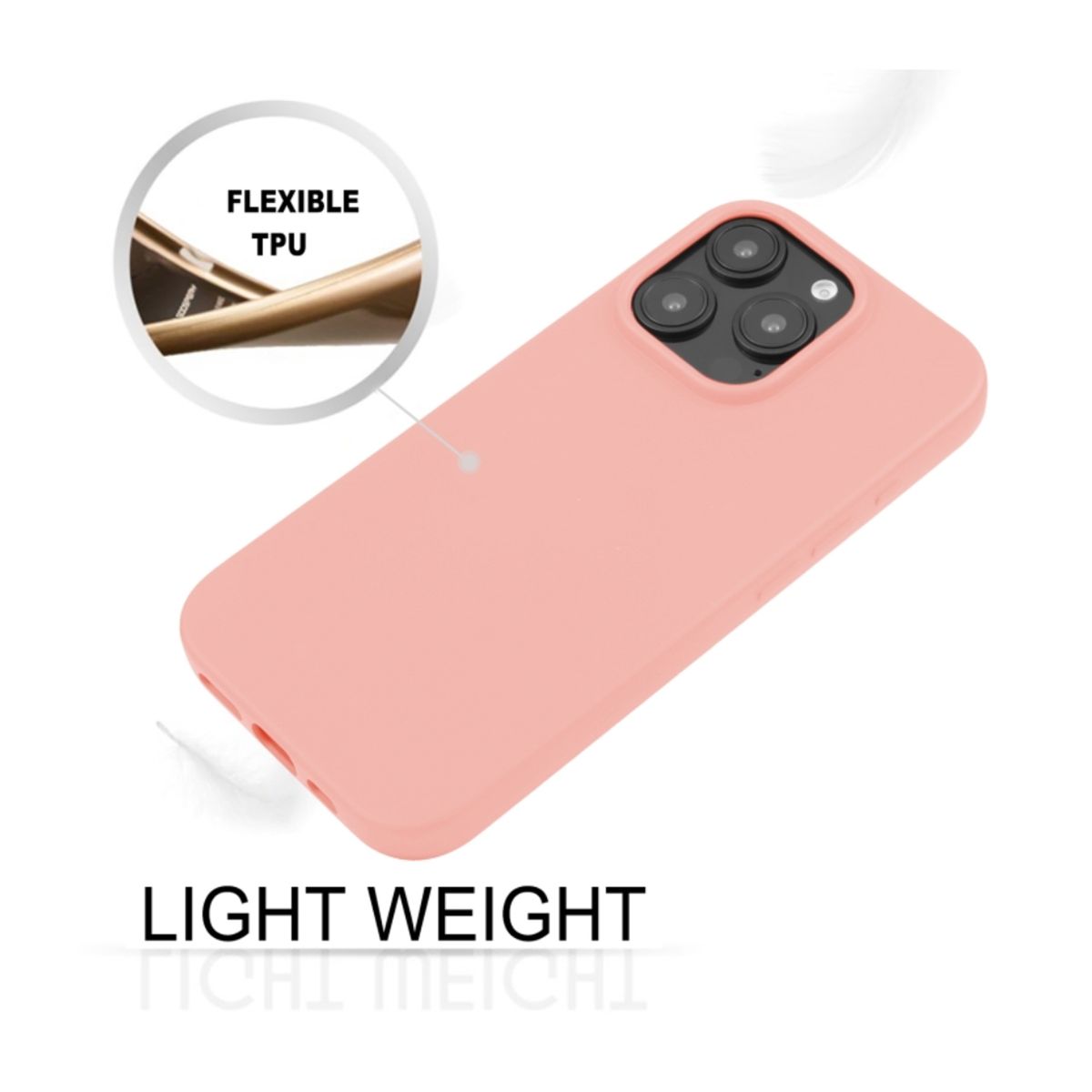 JOIGO - Carcasa Para iPhone 16 Pro Max Goma Rosado