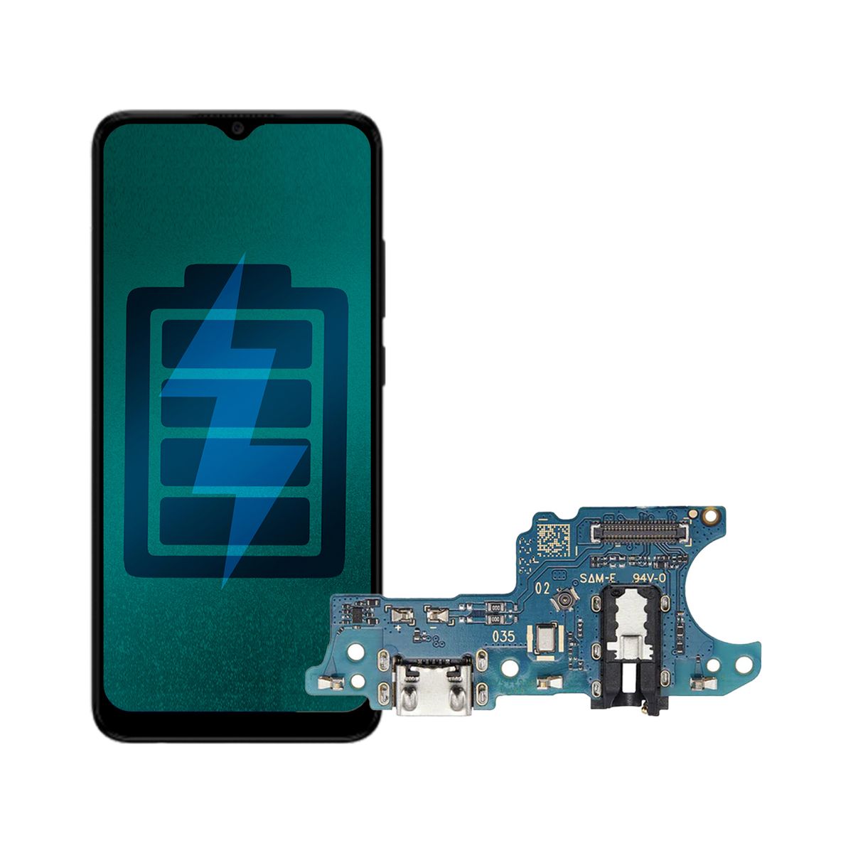 GENERICO - Flex de Carga para Samsung Galaxy A03 Conector Micro B