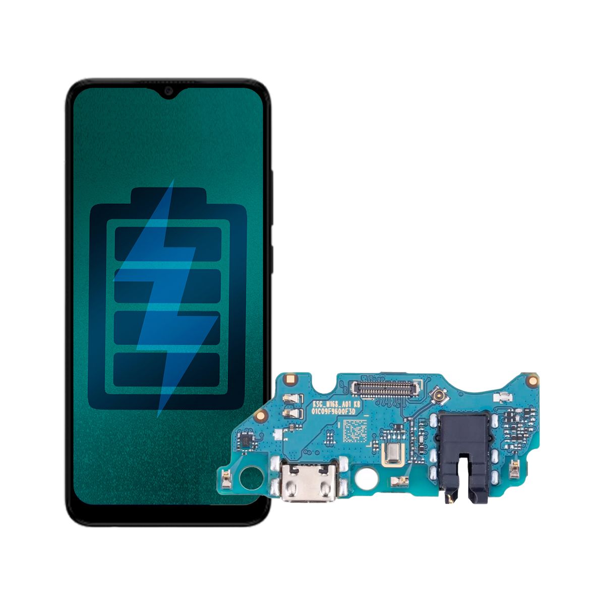 GENERICO - Flex de Carga para Samsung Galaxy A03 Core Conector Micro B