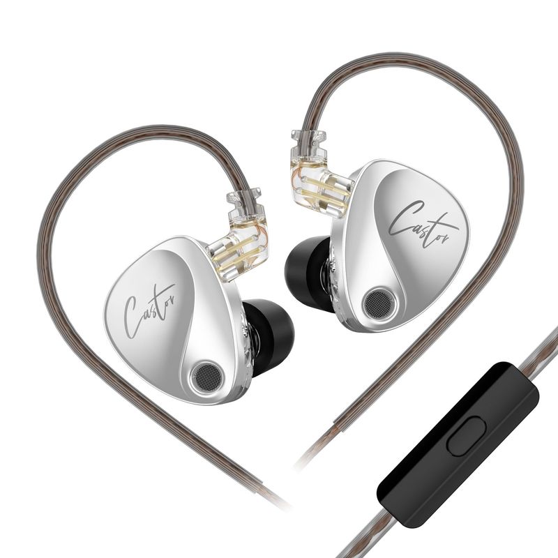 KZ - Audífonos In-Ear KZ Castor con graves dinámicos-con MIC Auriculares