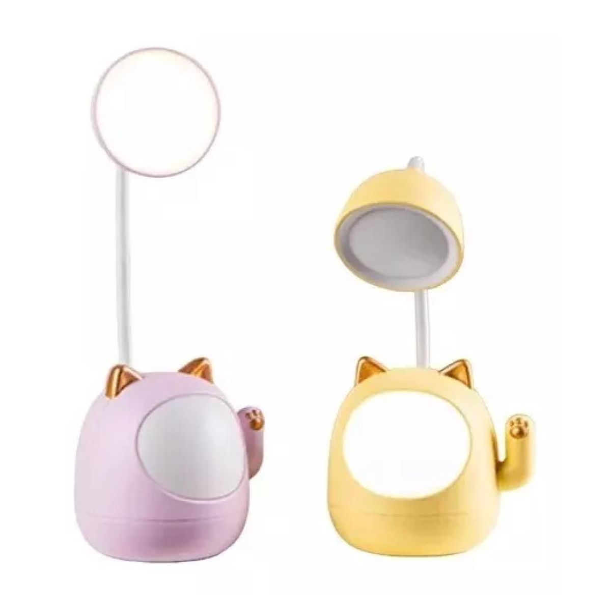 GENERICO - Lampara De Escritorio LED USB Forma De Gato Amarillo