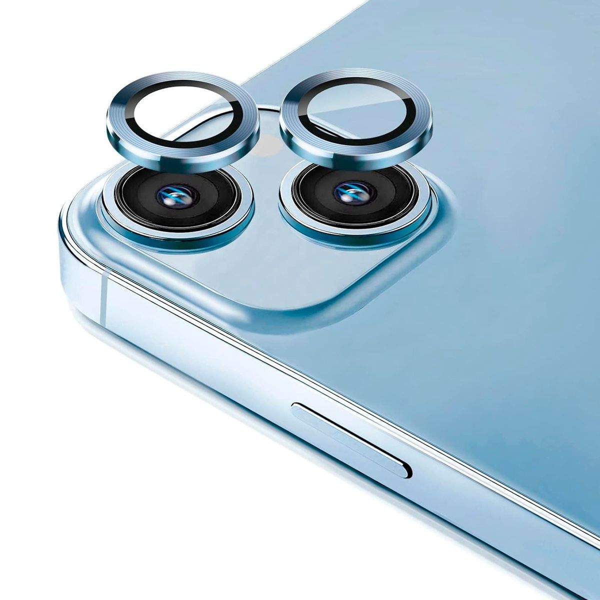 JOIGO - Protector Lente Camara Para iPhone 15 Pro/Pro Max Celeste