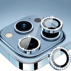 JOIGO - Protector Lente Camara Para iPhone 15 Pro Max Diamante Azul