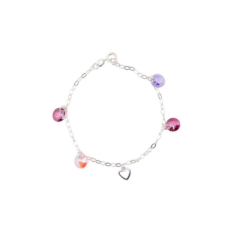 JOYAS MONTERO - Pulsera Marie Plata Italiana 925 Cristal Genuino Rose