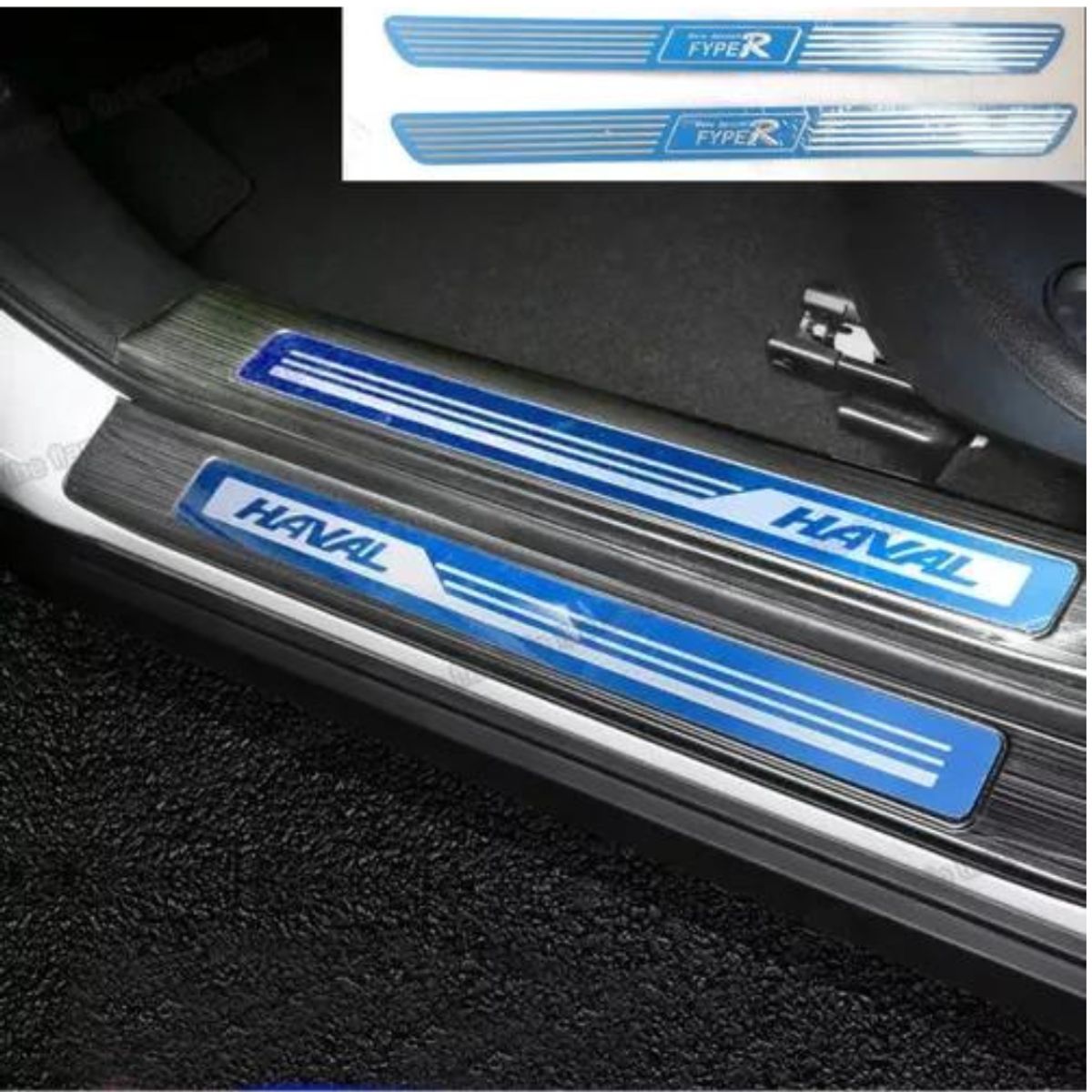 GENERICO - X2 Pisadera Adhesivo Cubre Zócalo Auto Universal