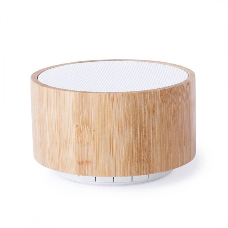 IMPORTCLICK - Parlante Altavoz Bluetooth Recargable USB Bambú - Café