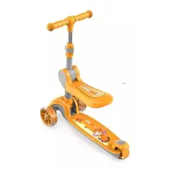 GENERICO - Scooter Plegable Regulable Niños Chipmunk 2 En 1 Luces 50kg