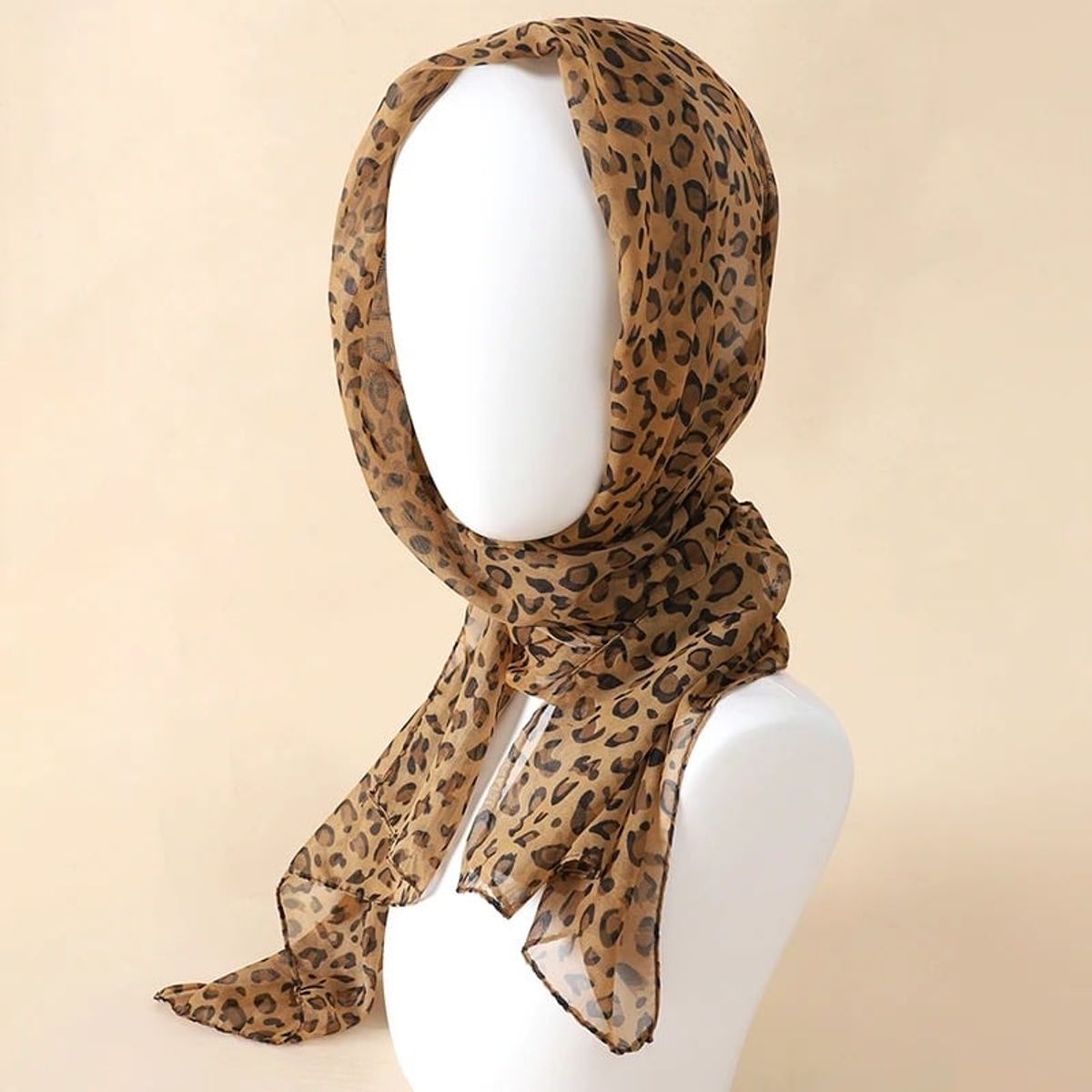 A 17 - Pañuelo Femenino Elegante Y Bufanda Fresca Diseñó Leopardo