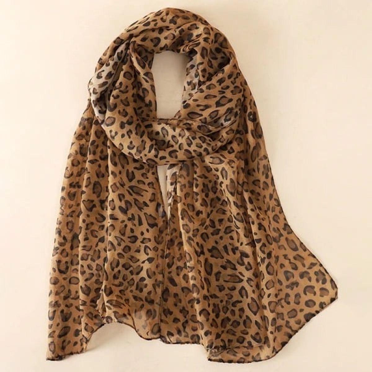 A 17 - Pañuelo Femenino Elegante Y Bufanda Fresca Diseñó Leopardo