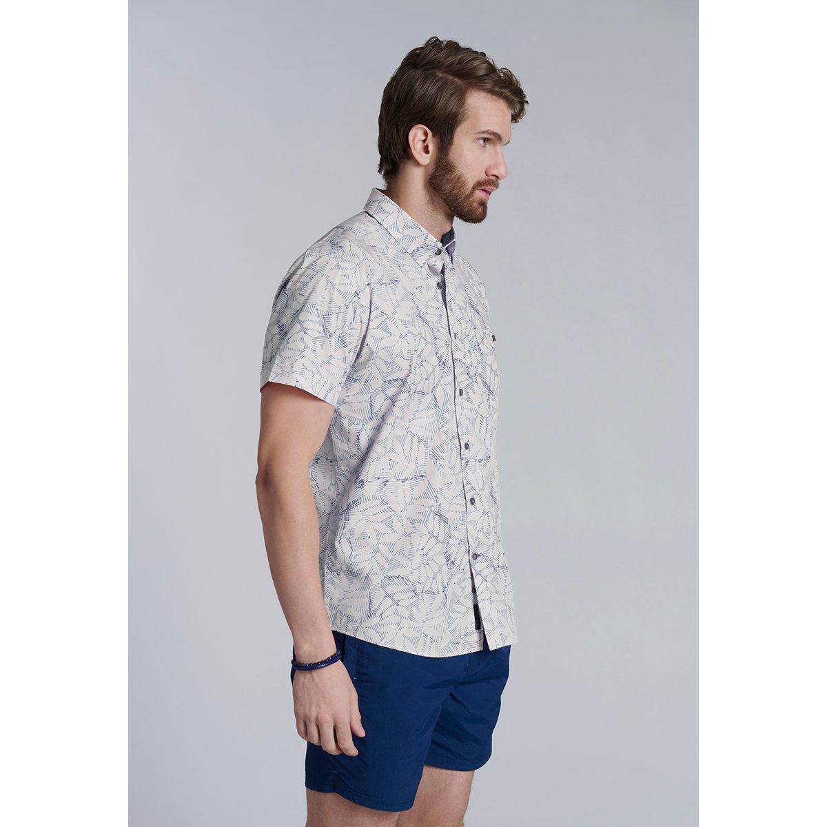 FEROUCH - Camisa Estampada Nevada Fj Azul Ferouch