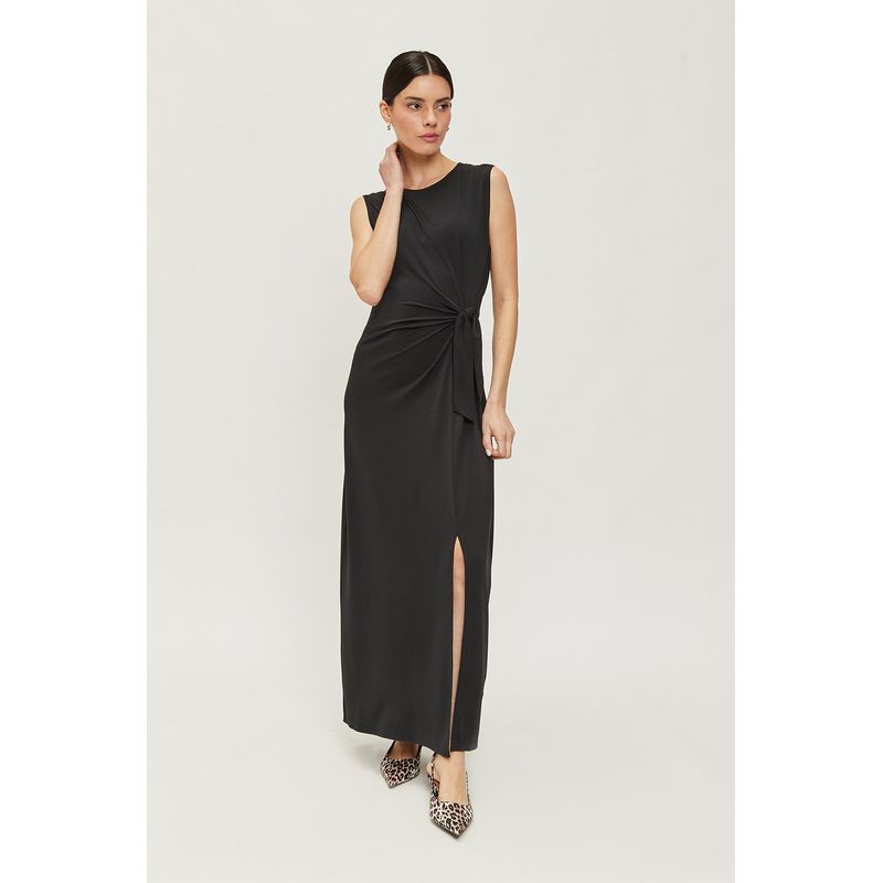 ASH - Vestido Liso Negro Ash