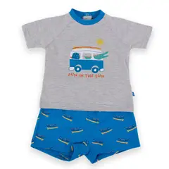 PILLIN - Pijama Bebé Niño Azul petróleo