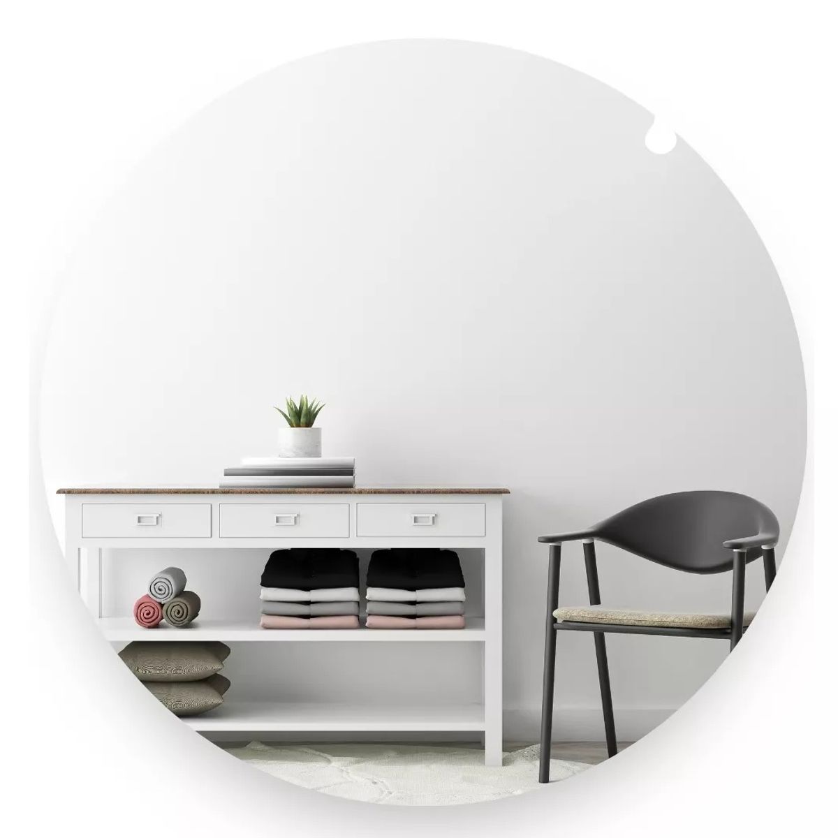 GENERICO - Espejo Circular 70CM Sin Bordes Taller Sin Fronteras