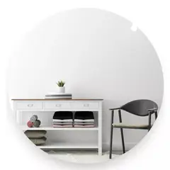 GENERICO - Espejo Circular 70CM Sin Bordes Taller Sin Fronteras